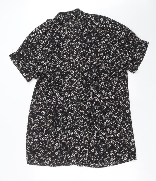 Divided by H&M Womens Black Floral  Cardigan Jumper Size XS