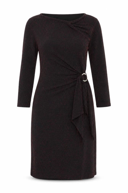 Front view of Blue Chameleon women’s purple sheath, size UK 14