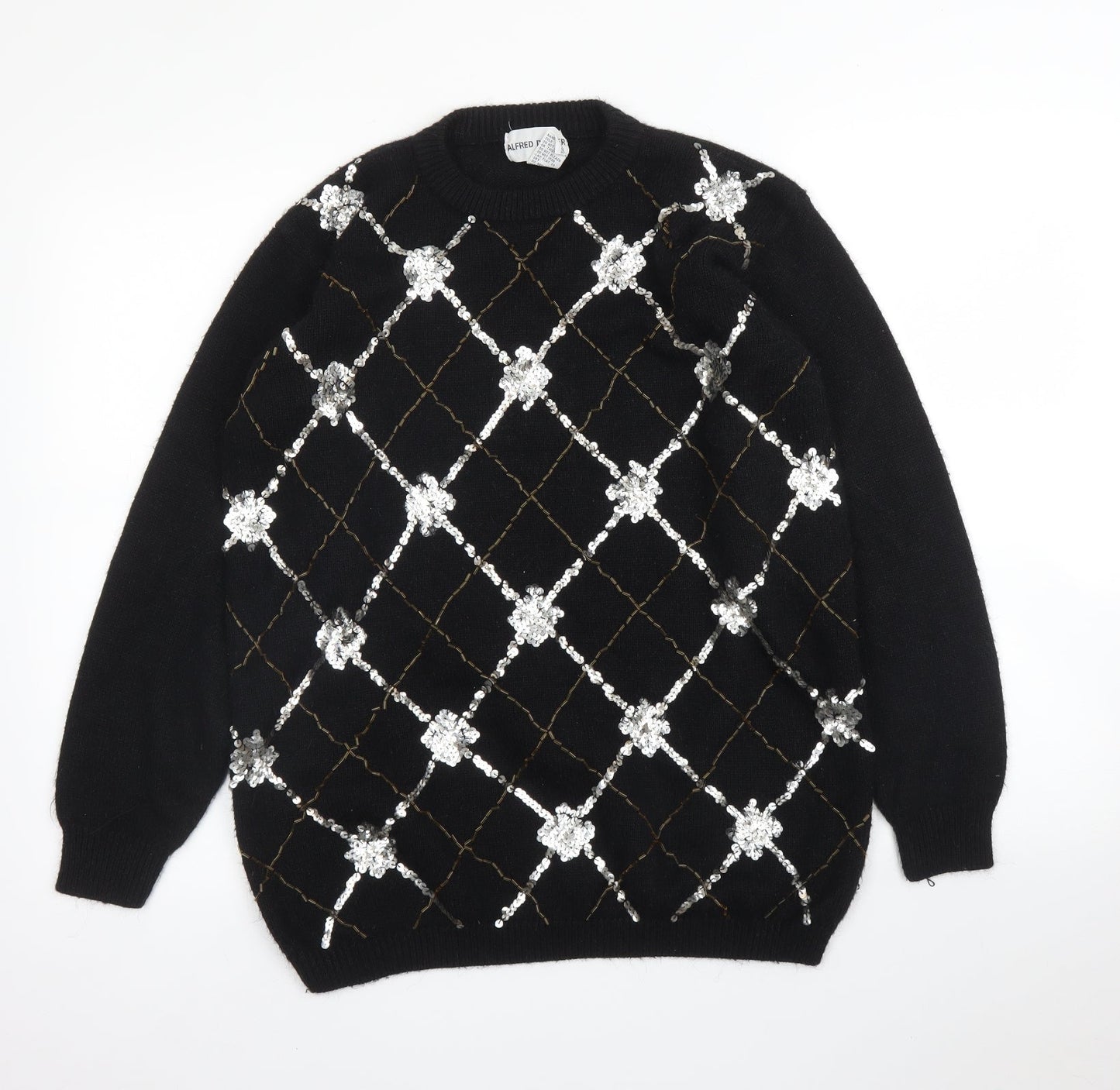 Womens UK Size M Alfred Dunner Black Pullover Jumper