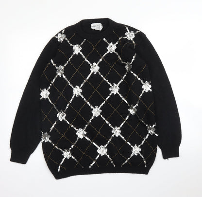 Womens UK Size M Alfred Dunner Black Pullover Jumper