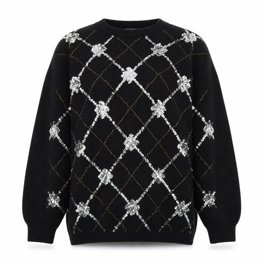 Womens UK Size M Alfred Dunner Black Pullover Jumper