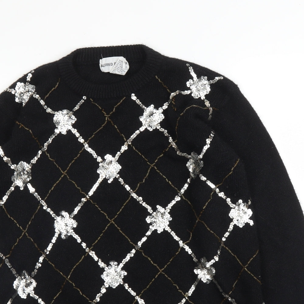 Womens UK Size M Alfred Dunner Black Pullover Jumper