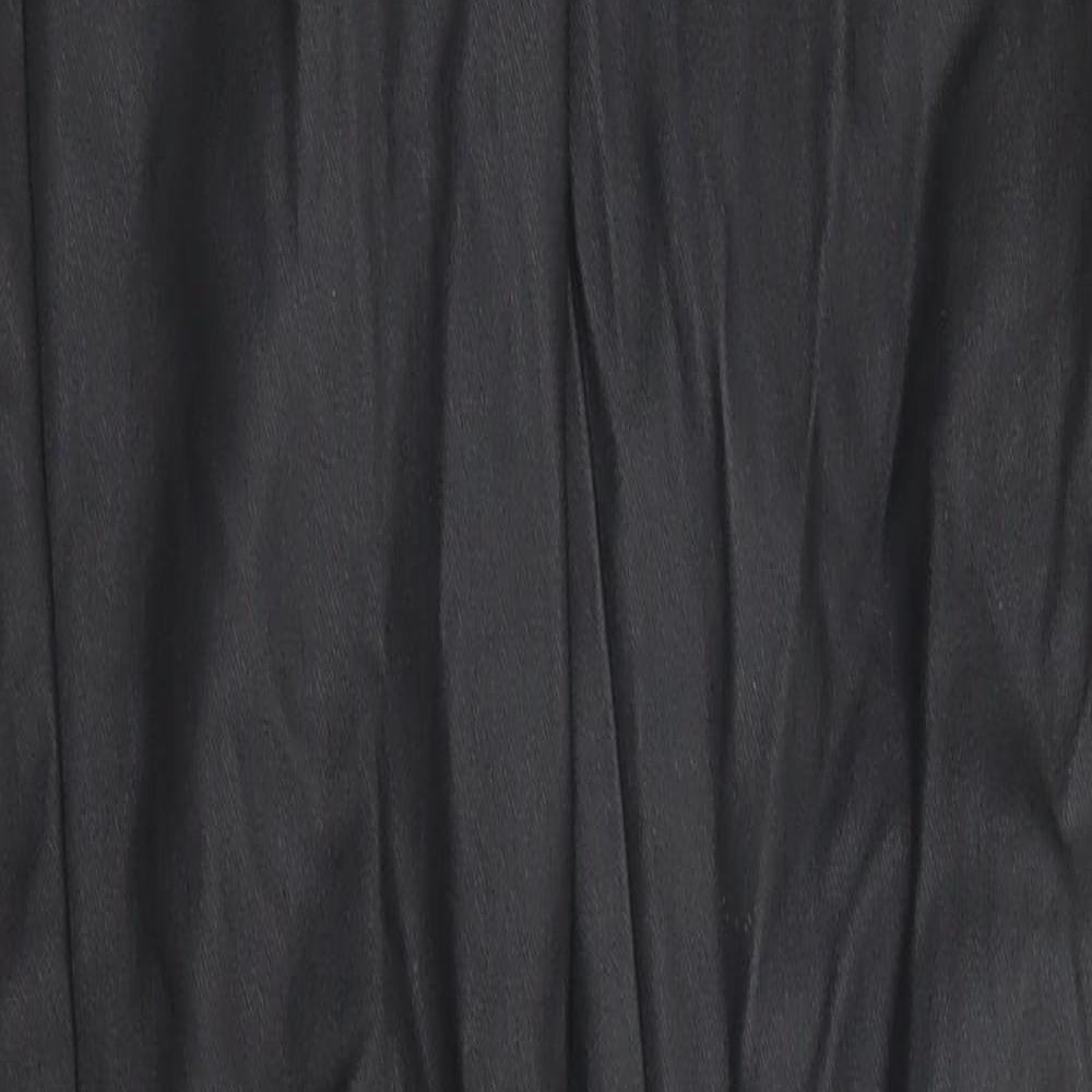 Womens UK Size 26 in Pieces Regular Fit Carrot Black Trousers