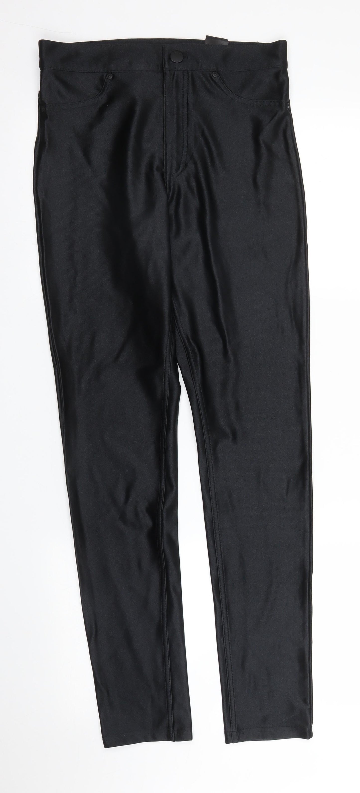 Womens UK Size S H&M Regular Fit Carrot Black Trousers