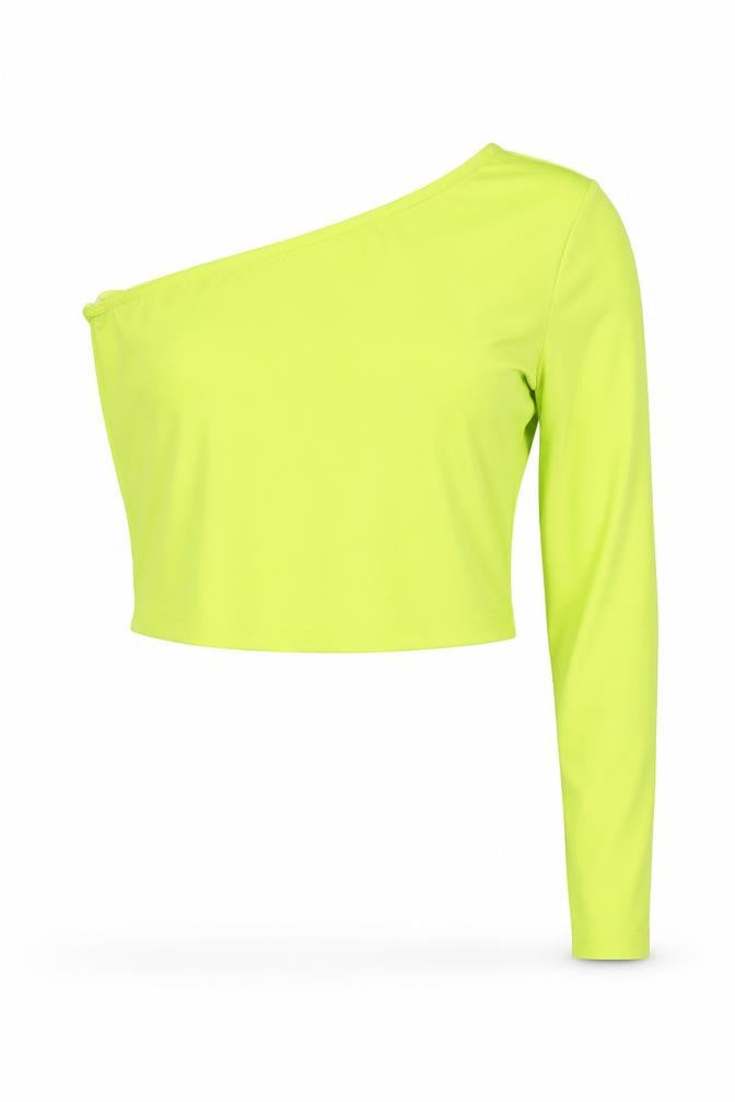 Womens UK Size M SheIn Green Cropped Blouse