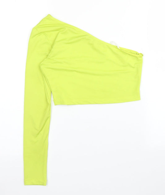 SheIn Womens Green   Cropped Blouse Size M