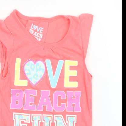Primark Girls Pink   Basic T-Shirt Size 4 Years