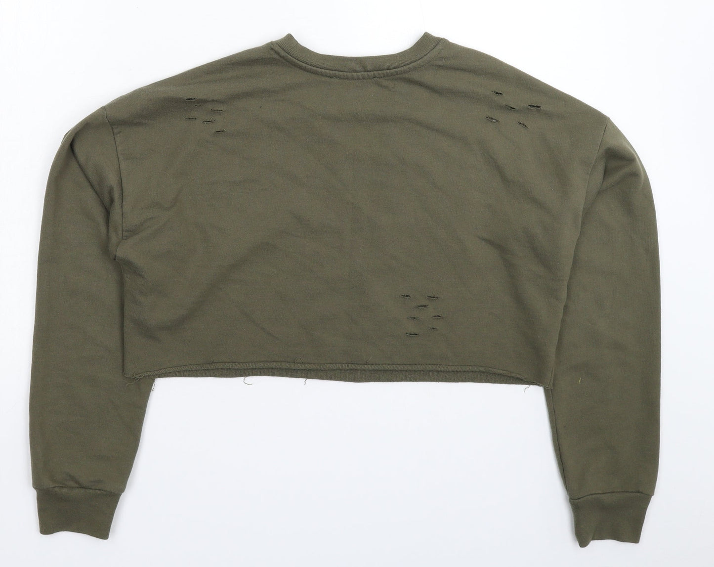 Womens UK Size S FOREVER 21 Green Pullover Sweatshirt