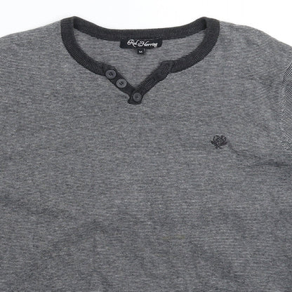 Red Herring Mens Grey Striped Knit Pullover Jumper Size M