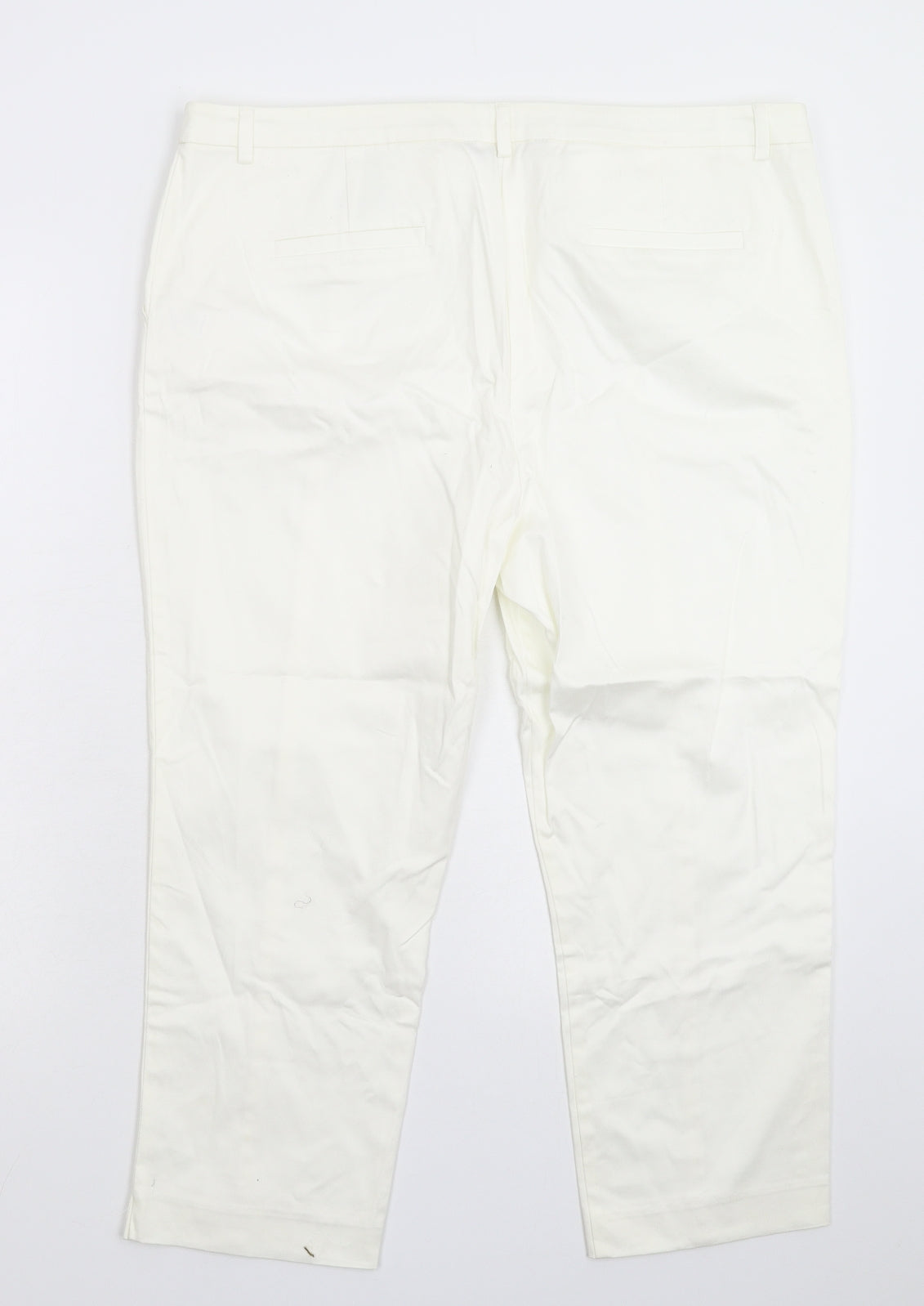 TU Womens White   Cropped Trousers Size 16 L22 in