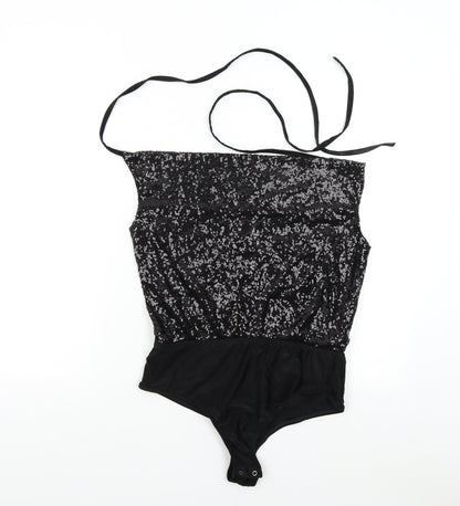 Missguided Womens Black   Bodysuit One-Piece Size 12