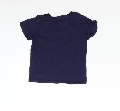 Jeff & Co Boys Blue Solid   Pyjama Top Size 2-3 Years  - Football Sleep Goals