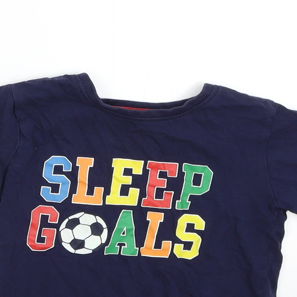 Jeff & Co Boys Blue Solid   Pyjama Top Size 2-3 Years  - Football Sleep Goals