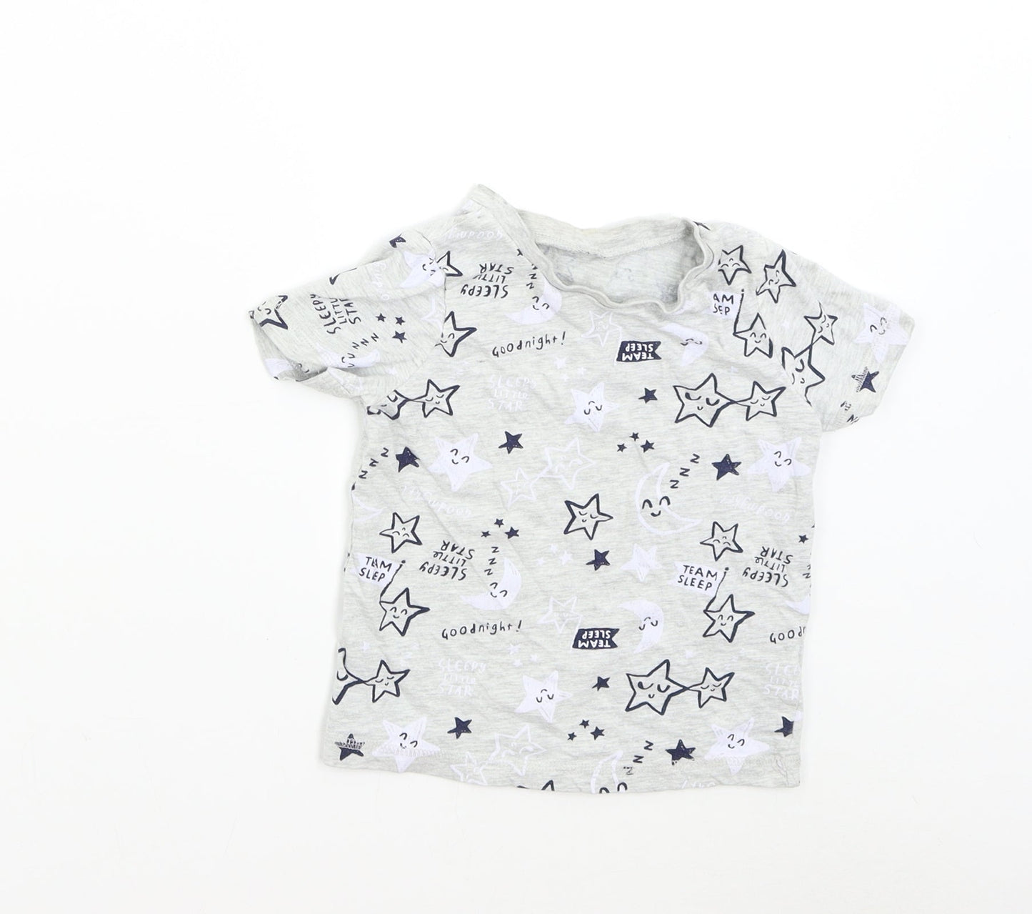 George Boys Grey   Basic T-Shirt Size 2-3 Years  - Stars