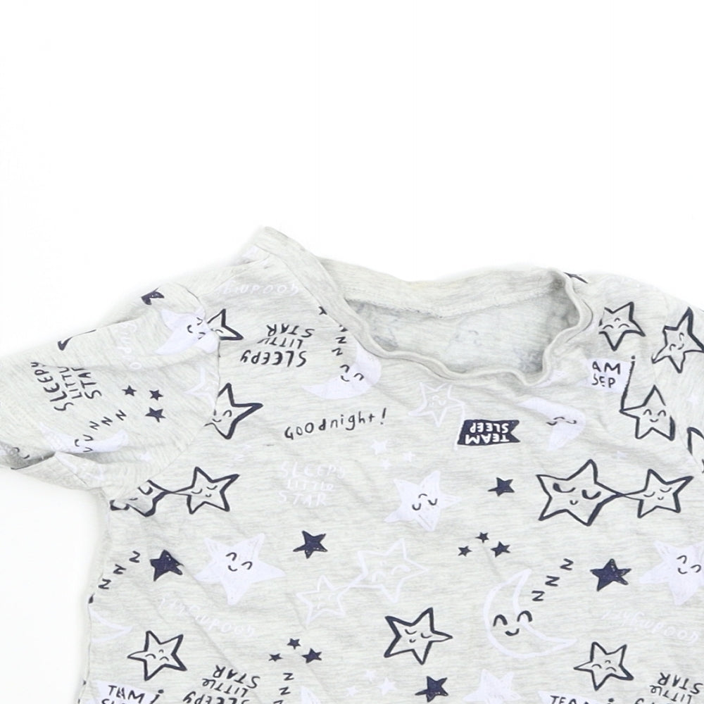 George Boys Grey   Basic T-Shirt Size 2-3 Years  - Stars