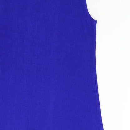 Womens UK Size L Preworn Blue Basic T-Shirt