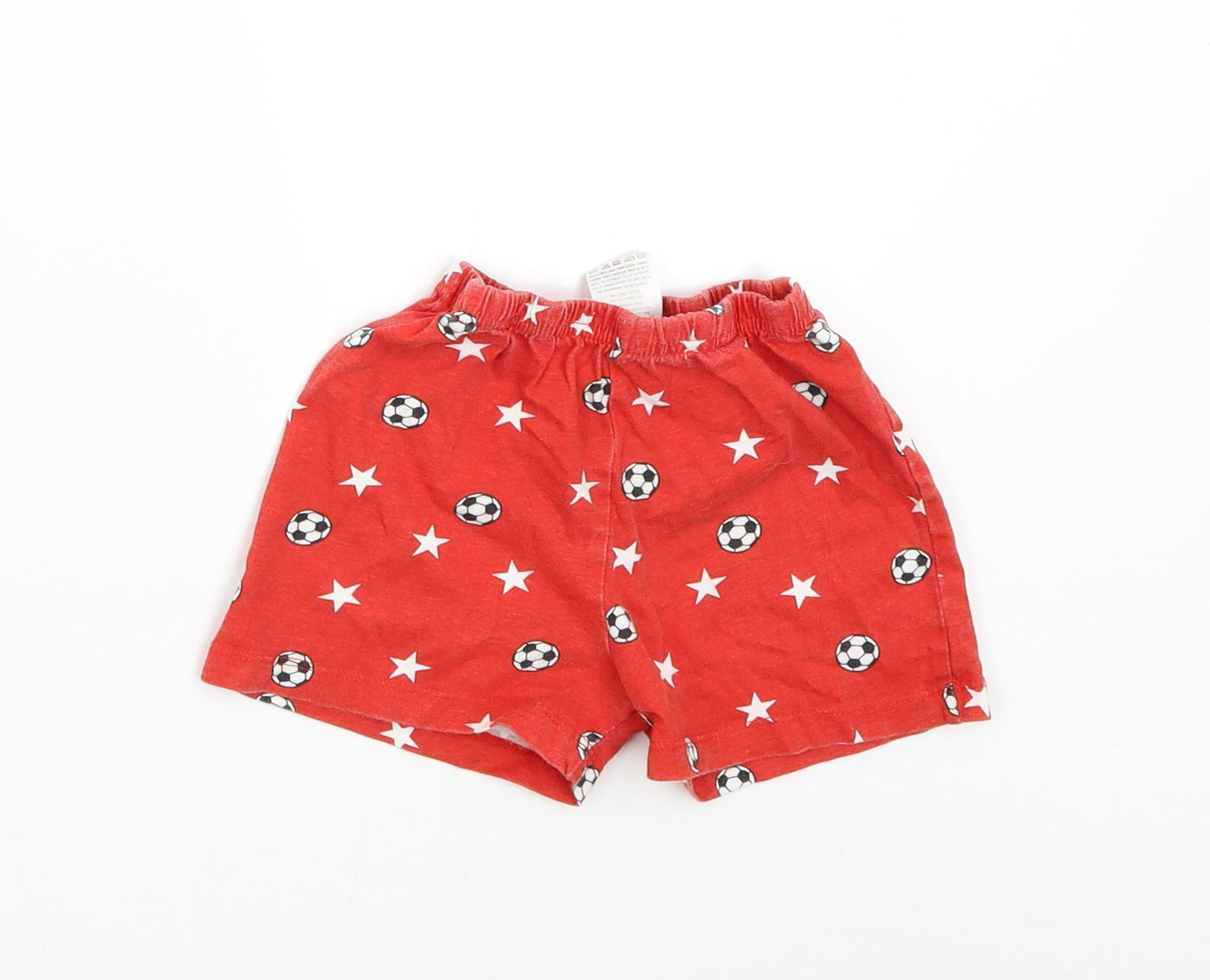 Jeff & Co Boys Red   Sweat Shorts Size 2-3 Years - Football