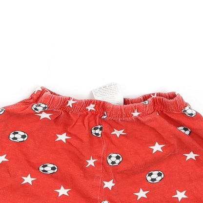Jeff & Co Boys Red   Sweat Shorts Size 2-3 Years - Football