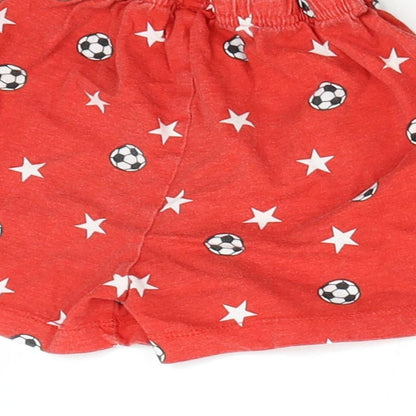 Jeff & Co Boys Red   Sweat Shorts Size 2-3 Years - Football