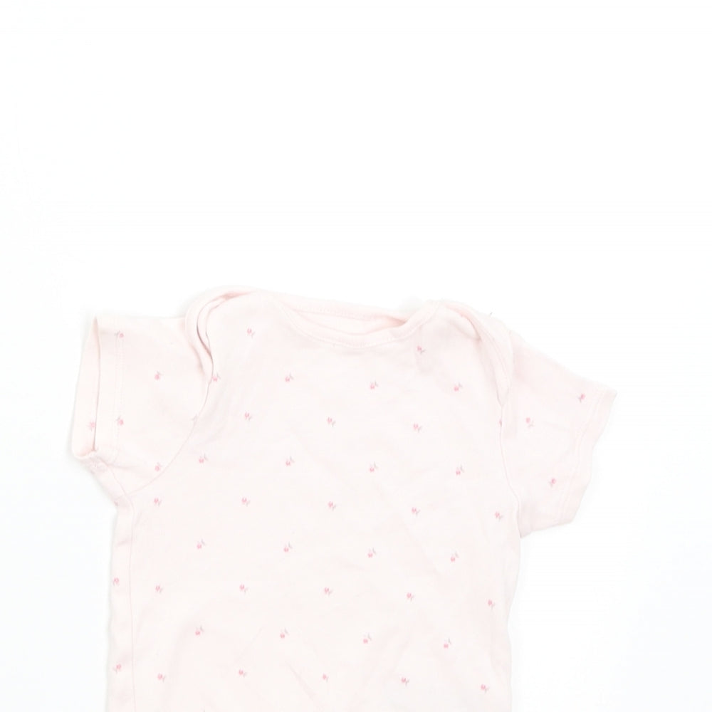 NEXT Baby Pink Floral  Babygrow One-Piece Size 0-3 Months
