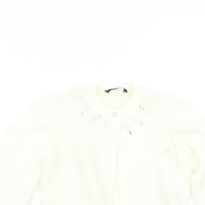 George Boys Ivory  Knit Cardigan Jumper Size 9-10 Years