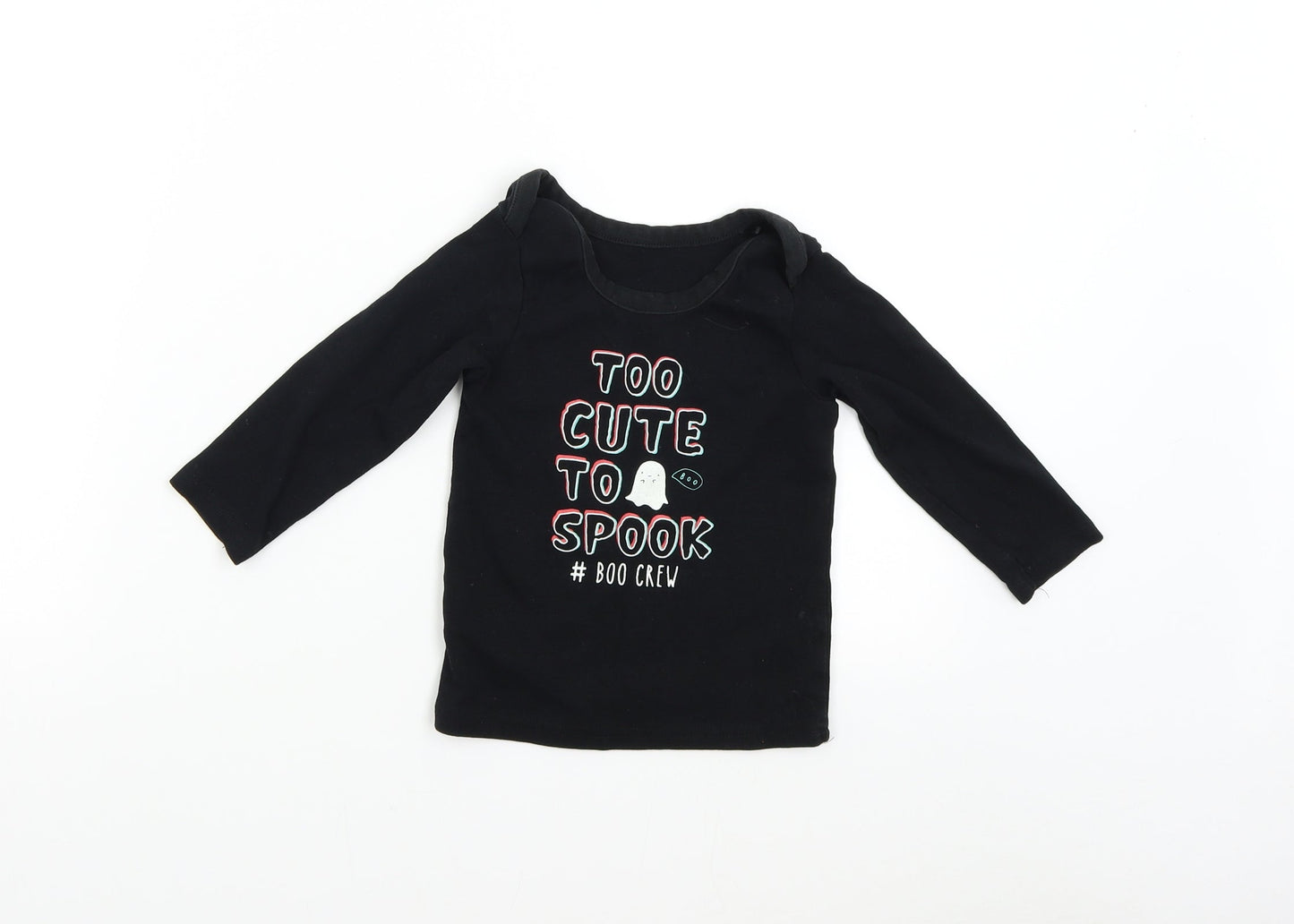George Baby Black   Basic T-Shirt Size 18-24 Months  - Too Cute
