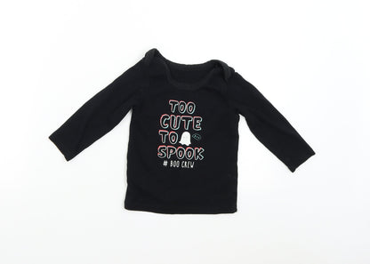 George Baby Black   Basic T-Shirt Size 18-24 Months  - Too Cute