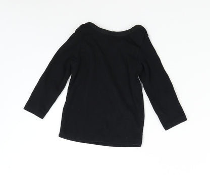 George Baby Black   Basic T-Shirt Size 18-24 Months  - Too Cute