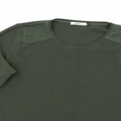 Malhas Womens Green   Basic Blouse Size XL
