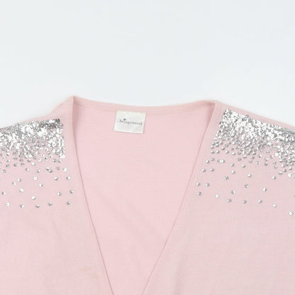 being casual Womens Pink   Cardigan Jumper Size 16