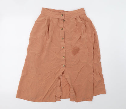 New Look Womens Orange   A-Line Skirt Size 10