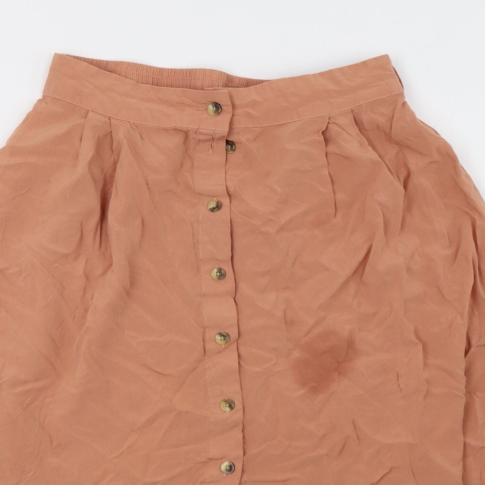 New Look Womens Orange   A-Line Skirt Size 10