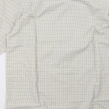 poach Mens Beige Check   Polo Size M