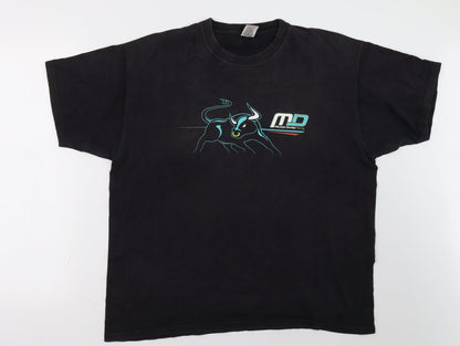 Mens UK Size XL Fruit of the Loom Black  T-Shirt
