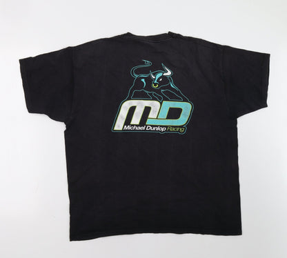 Mens UK Size XL Fruit of the Loom Black  T-Shirt