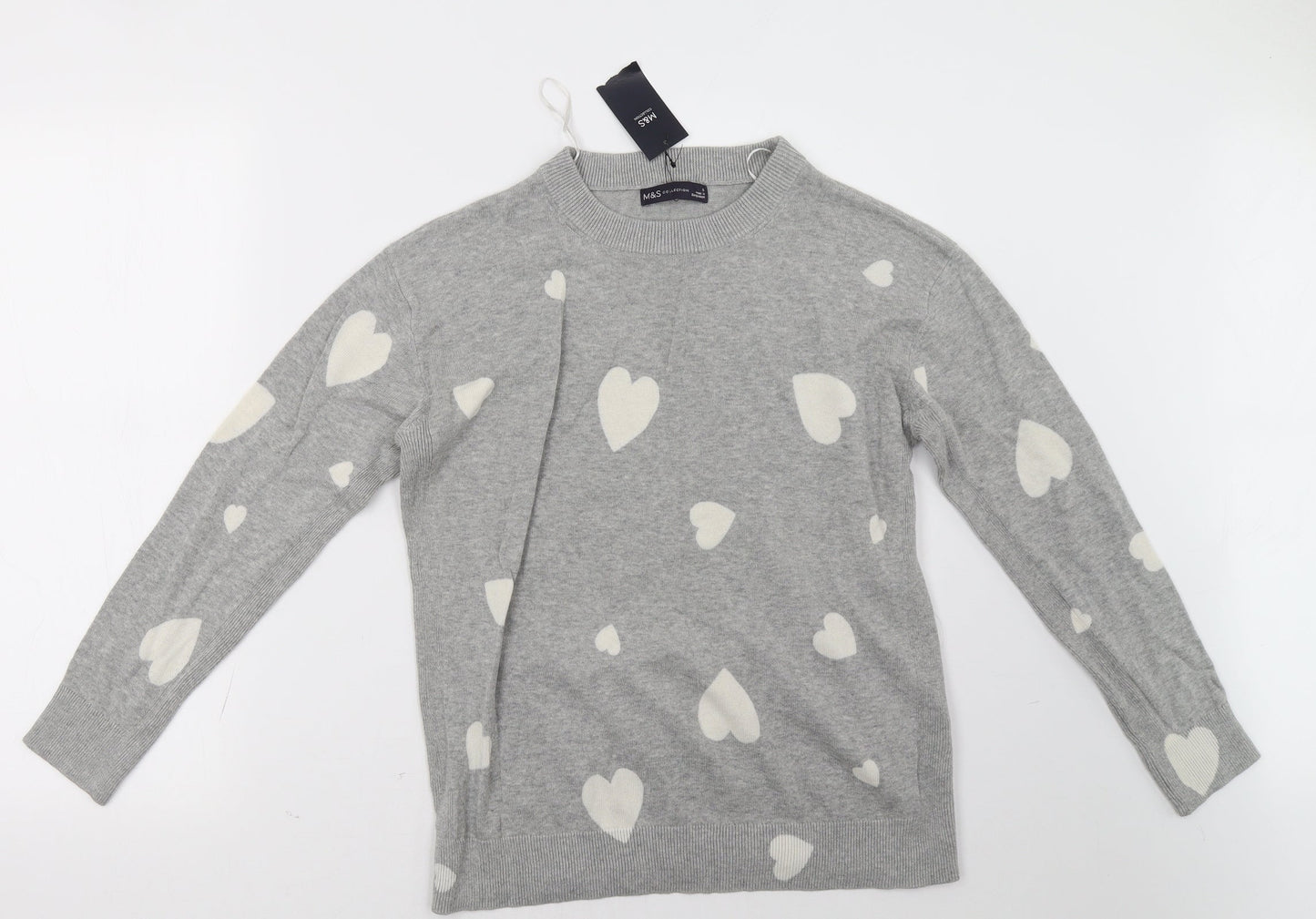 Womens UK Size S marks and Grey Pullover Sweatshirt