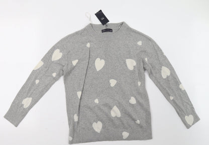 Womens UK Size S marks and Grey Pullover Sweatshirt