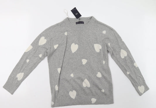 Womens UK Size S marks and Grey Pullover Sweatshirt