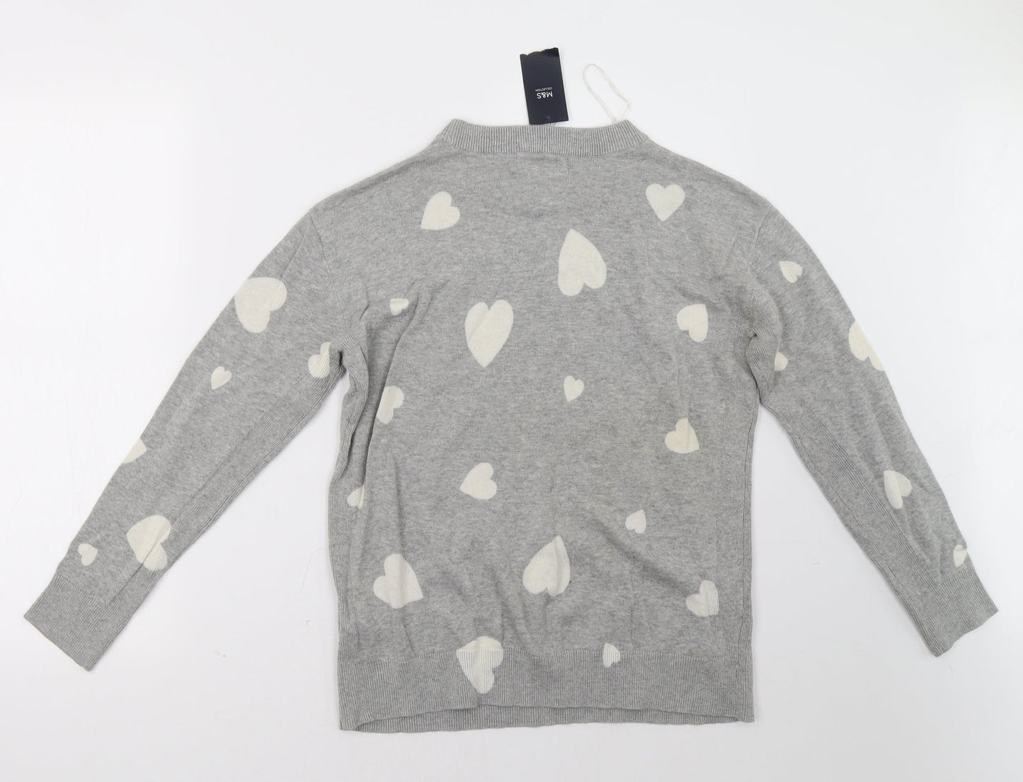 Womens UK Size S marks and Grey Pullover Sweatshirt