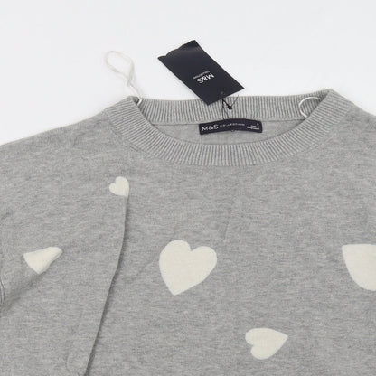 Womens UK Size S marks and Grey Pullover Sweatshirt