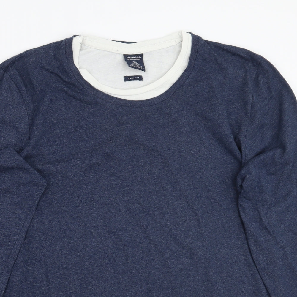 Springfield Mens Blue   Pullover Jumper Size M