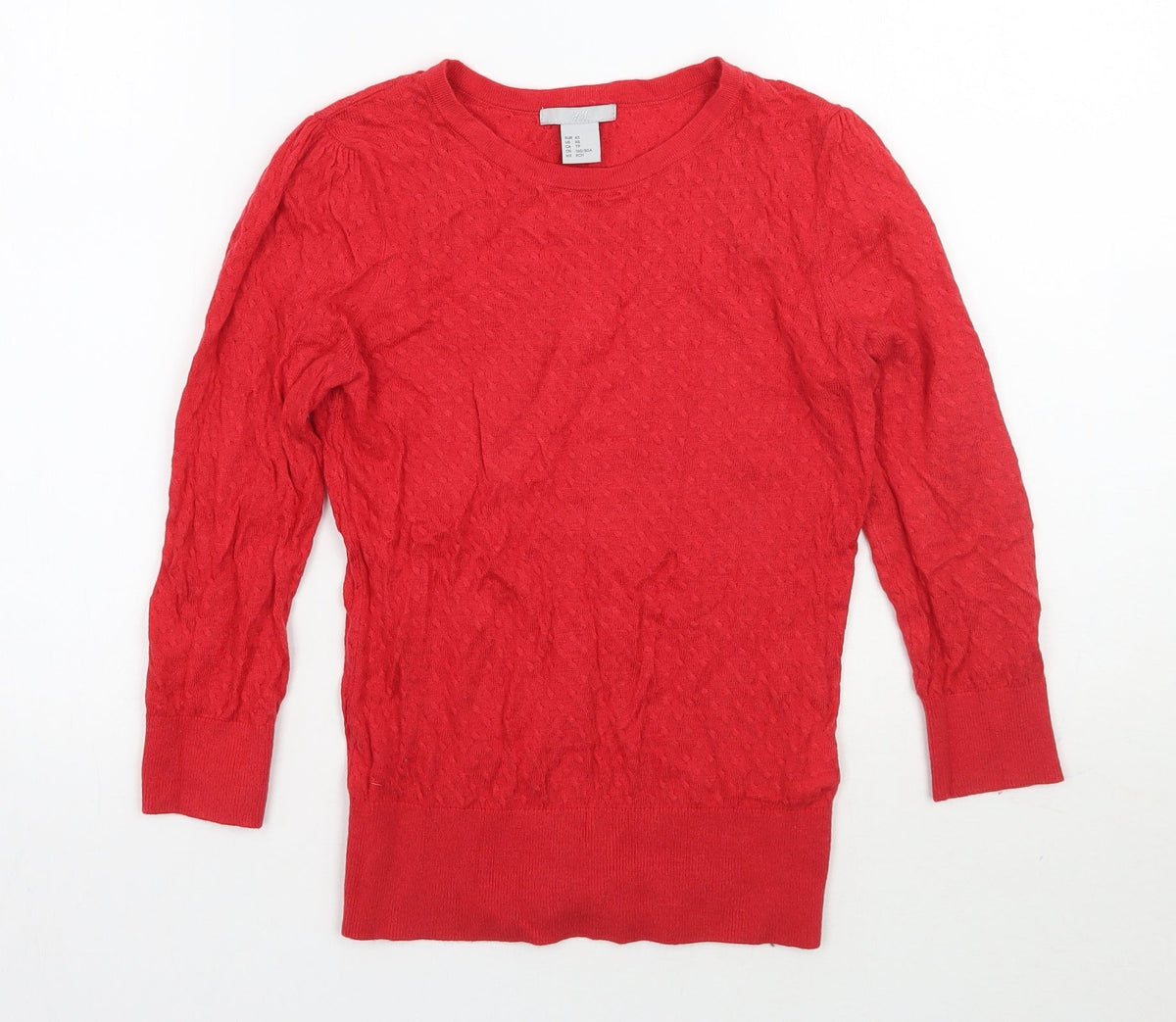 Womens UK Size XS H&M Red Pullover Jumper
