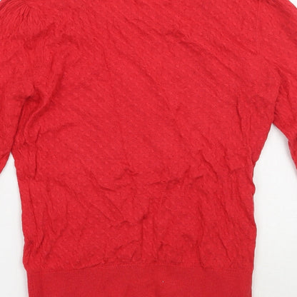Womens UK Size XS H&M Red Pullover Jumper