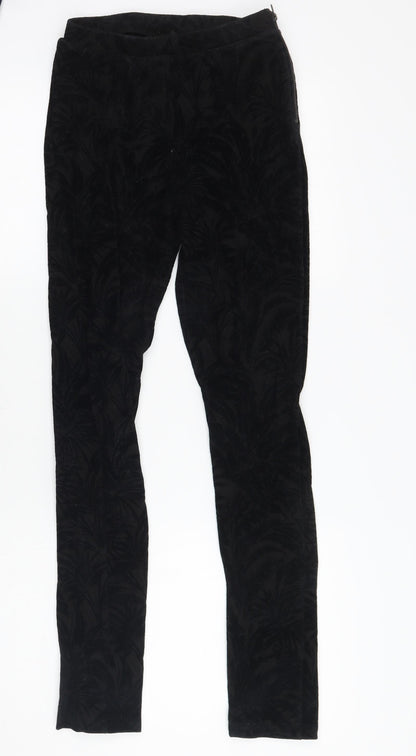 Womens UK Size 8 Topshop Regular Fit  Black Trousers