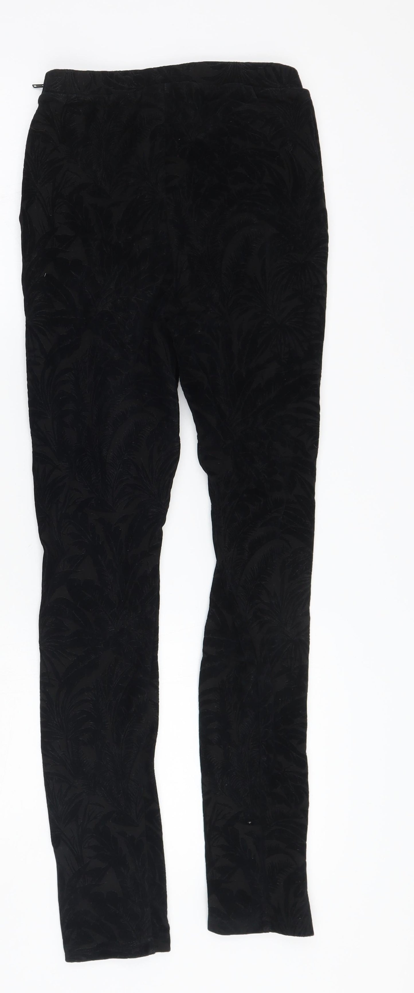 Womens UK Size 8 Topshop Regular Fit  Black Trousers