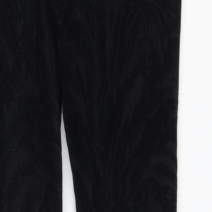 Womens UK Size 8 Topshop Regular Fit  Black Trousers