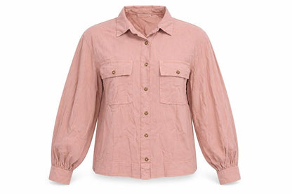 Womens UK Size 8 Topshop Pink Basic Button-Up