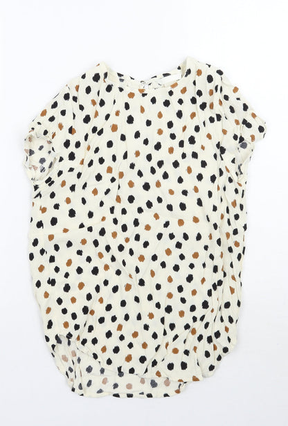 Womens UK Size 4 H&M Beige Basic Blouse