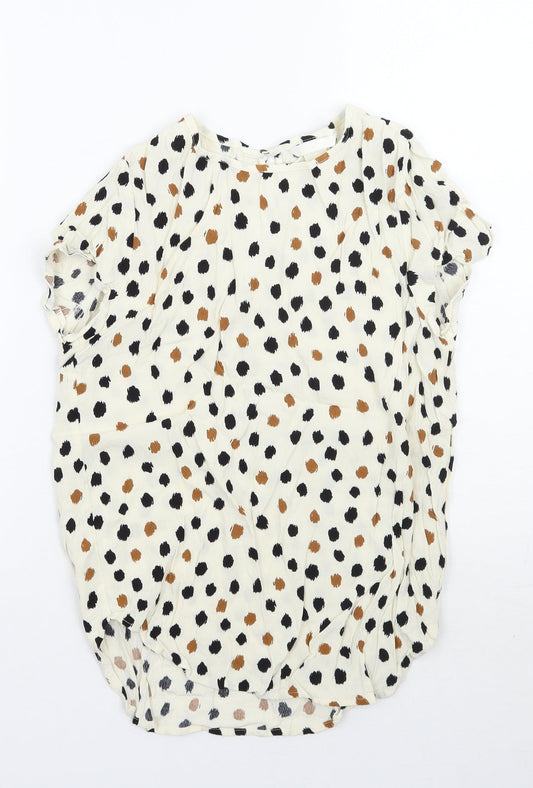 Womens UK Size 4 H&M Beige Basic Blouse