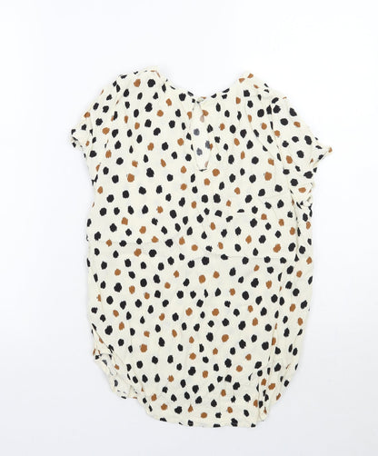 Womens UK Size 4 H&M Beige Basic Blouse